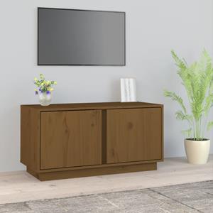 VidaXL Tv-meubel 80x35x40,5 cm massief grenenhout honingbruin