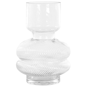 BELIANI Bloemenvaas glas transparant 24 cm RODIA