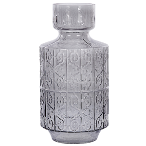BELIANI Bloemenvaas glas grijs 33 cm DIKELLA