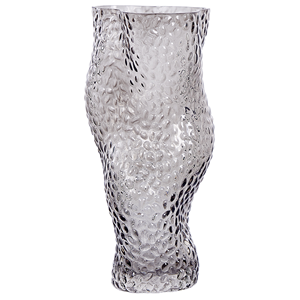 BELIANI Bloemenvaas glas grijs 31 cm DYTIKO