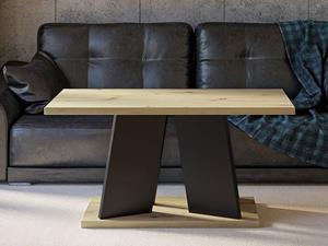 Mobistoxx Rechthoekige salontafel MUFFALO 110 cm artisan eik/zwart