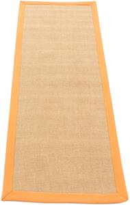 Carpetfine Loper Sisal met gekleurd randdessin, antislip achterzijde