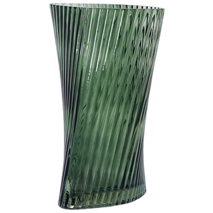 BELIANI Bloemenvaas glas groen 26 cm MARPISSA