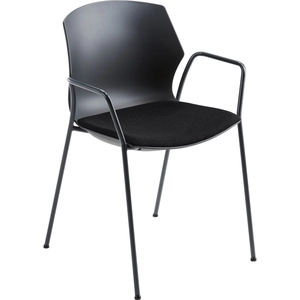 Mayer Sitzmöbel Stapelstuhl myPRIMO, mit Sitzpolster, schwarz