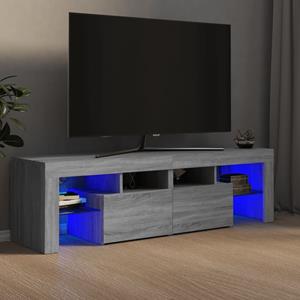 TV-Schrank mit LED-Leuchten Grau Sonoma 140x36,5x40 cm vidaXL - Grau
