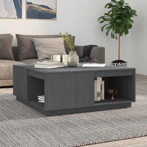 VidaXL Salontafel 100x101x40,5 cm massief grenenhout grijs