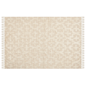 BELIANI Katoenen Vloerkleed beige 140 x 200 cm ITANGAR