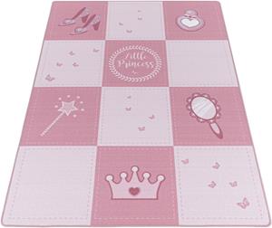 Ayyildiz Teppiche Kinderteppich PLAY 2905, rechteckig, 6 mm Höhe, robuster Kurzflor, Prinzessin, Kinderzimmer