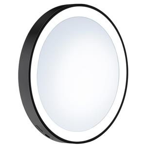 Smedbo Make-up Spiegel LED met Zuignappen  Ouline Lite 12x2 Mat Zwart 