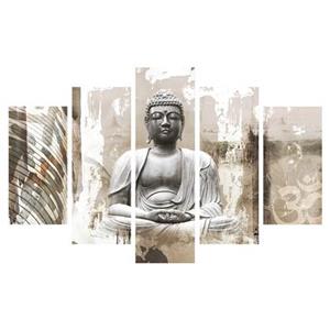 Art for the home Leinwandbild "Buddha XXL", (Set, 5 St.)