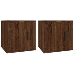 vidaXL TV-Schrank »TV-Wandschränke 2 Stk. Braun Eichen-Optik 40x34,5x40 cm« (2-St)