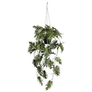 Leen Bakker Kunsthangplant Philodendron in pot - groen - 80 cm
