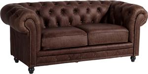 Max Winzer Chesterfield-Sofa Old England, 2-Sitzer Ledersofa mit Knopfheftung & Ziernägeln, Breite 192 cm