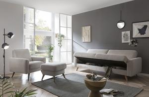 Exxpo - Sofa Fashion 3-Sitzer, Inklusive Bettfunktion und Bettkasten