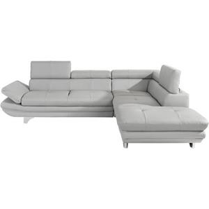 COTTA Polstergarnitur, (Set), Set: Ecksofa, Hocker, Kopfteilverstellung, wahlweise mit Bettfunktion