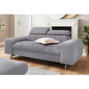 COTTA Polstergarnitur "Mailand", Set: bestehend aus 2-Sitzer und Hocker, Sofa mit Kopfteilverstellung