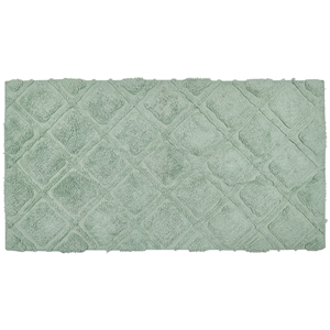 Beliani - Teppich Baumwolle grün einfarbig geometrisches Muster 80 x 150 cm Modern Hatay - Grün