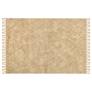 BELIANI Vloerkleed katoen beige 140 x 200 cm SANLIURFA