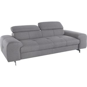 COTTA Polstergarnitur "Mailand", Set: bestehend aus 3-Sitzer und Hocker, Sofa mit Kopfteilverstellung