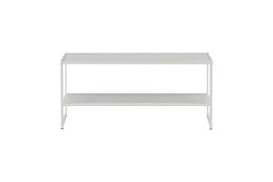 Hioshop Staal Salontafel 101,6x43,2cm Wit.