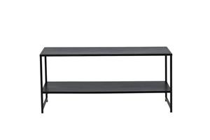 Hioshop Staal Salontafel 101,6x43,2cm Zwart.