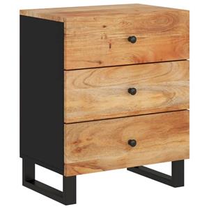 VidaXL Nachtkastje 50x33x62 Cm Massief Acaciahout En Bewerkt Hout