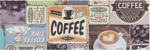 Primaflor-Ideen In Textil Vinyl-Läufer Küchenläufer COFFEE TIME, rechteckig, 2,5 mm Höhe, Küchenläufer aus Vinyl, abwischbar, Patchwork Design, Motiv Kaffee, K&