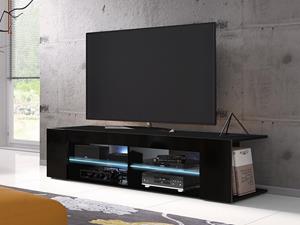 Mobistoxx Tv-meubel SMILE zwart/hoogglans zwart met led