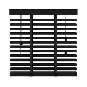 Praxis Decosol 947 horizontale jaloezie hout mat zwart 180x220cm