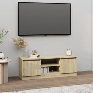 Tv-meubel met deur 102x30x36 cm sonoma eikenkleurig