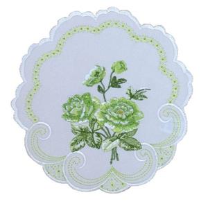 Westernlifestyle Tischdecke »Zart grüne Rosen Tischläufer Tischdecke Mitteldecke gestickt weiss«