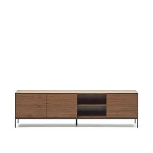 Kave Home TV-meubel Vedrana Walnoot, 195cm - Bruin