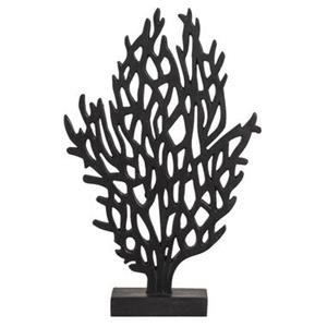 Leen Bakker Decoratief beeld Koraal - zwart - polyresin - 35x23x7 cm