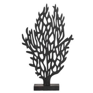 Leen Bakker Decoratief beeld Koraal - zwart - polyresin - 45x27x8 cm