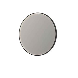INK SP24 Spiegel - 100x4x100cm - LED onder en boven colour changing - dimbaar - Spiegelverwarming - rond - in stalen kader - aluminium zwart mat 8409330