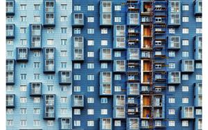 Goossens Schilderij City Blue, 148 x 98 cm