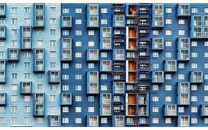 Goossens Schilderij City Blue, 118 x 70 cm