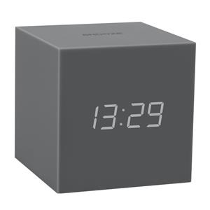 Gingko  Gravity Cube Click Clock Grey