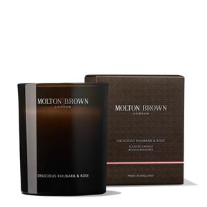 moltonbrown Molton Brown Delicious Rhubarb and Rose Signature Scented Single Wick Candle 190g