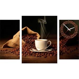 Conni Oberkircher´s Beeld met klok Coffe - koffie III met decoratieve klok, koffiebonen, keuken (set)