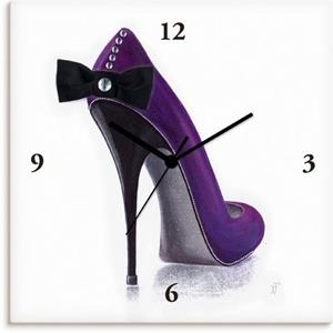 Artland Wanduhr "Damenschuh - Violettes Modell"