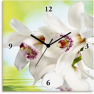 Artland Wanduhr "Weiße Orchidee"