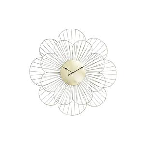 Muurklok DKD Home Decor Bloem Gouden Metaal (57 x 4 x 57 cm)