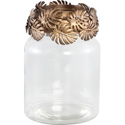 PTMD Collection PTMD Eddy Gold clear glass stormlight with metal leaf