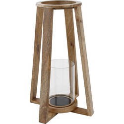 PTMD Collection PTMD Klaas Brown wooden cross lantern L