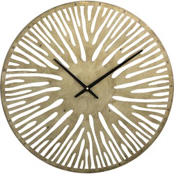 PTMD Collection PTMD Derandi Gold metal wall clock see through round