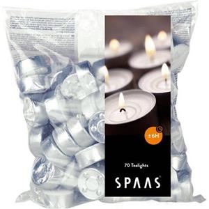 Candles by Spaas Spaas Theelichtjes - 6 Branduren - 70 Stuks - Wit
