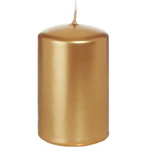 Trend Candles 1x Gouden Cilinderkaars/stompkaars 5 X 8 Cm 18 Branduren tompkaarsen