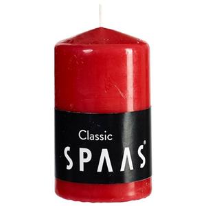 Candles by Spaas 1x Rode Cilinderkaars/stompkaars 6 X 10 Cm 25 Branduren tompkaarsen