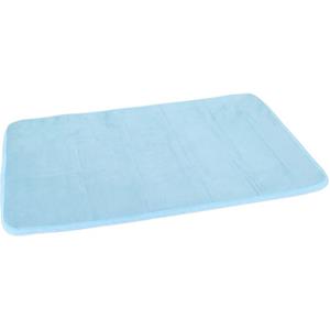 Merkloos Blauwe Sneldrogende Badmat 40 X 60 Cm Rechthoekig - Badmatjes